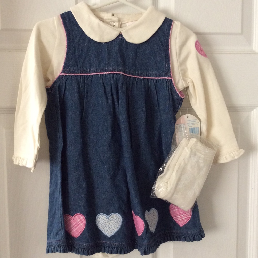 NWT 3 Piece Set Bodysuit Dress and Tights